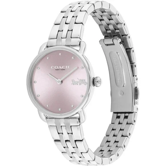 Women's Silver Plated 2H Quartz Watch Stainless Steel Bracelet Water Resistant - Picture 2 of 7